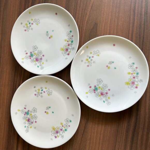 3 Gayety Rosenthal Continental China 6-1/4" Dessert Plates Raymond Lowey Germany - Picture 1 of 7